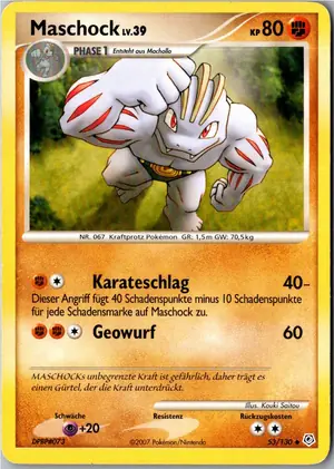 Pokémon-Karte Maschock 53/130 Diamant & Perl