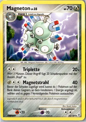 Pokémon-Karte Magneton 54/130 Diamant & Perl