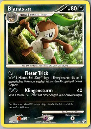 Pokémon-Karte Blanas 57/130 Diamant & Perl