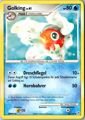 Pokémon-Karte Golking 62/130 Diamant & Perl