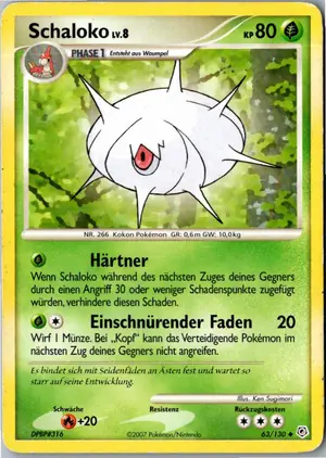 Pokémon-Karte Schaloko 63/130 Diamant & Perl