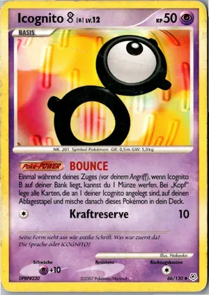 Pokémon-Karte Icognito B 66/130 Diamant & Perl