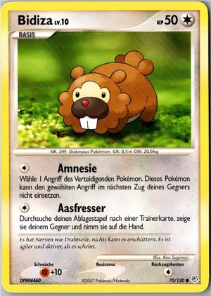 Pokémon-Karte Bidiza 70/130 Diamant & Perl