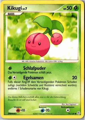 Pokémon-Karte Kikugi 75/130 Diamant & Perl
