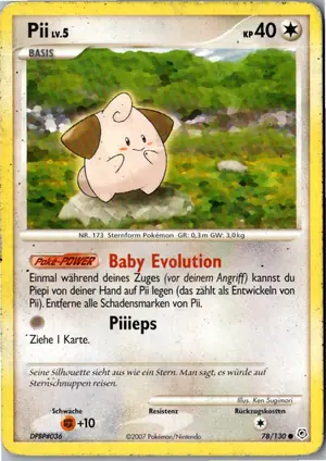 Pokémon-Karte Pii 78/130 Diamant & Perl
