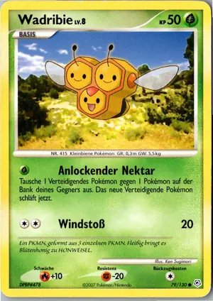 Pokémon-Karte Wadribie 79/130 Diamant & Perl