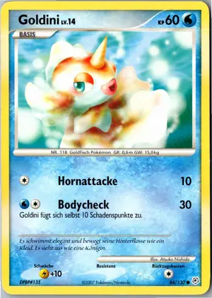 Pokémon-Karte Goldini 84/130 Diamant & Perl