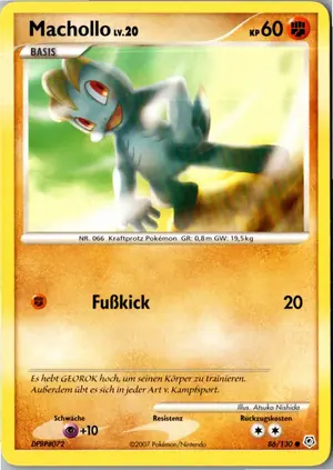 Pokémon-Karte Machollo 86/130 Diamant & Perl