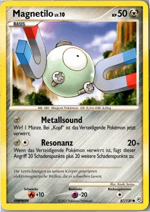 Pokémon-Karte Magnetilo 87/130 Diamant & Perl