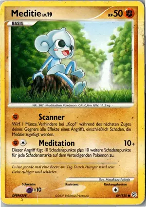 Pokémon-Karte Meditie 89/130 Diamant & Perl