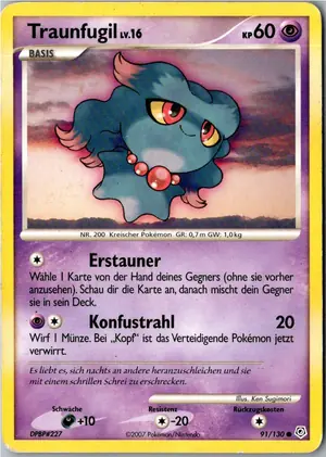 Pokémon-Karte Traunfugil 91/130 Diamant & Perl