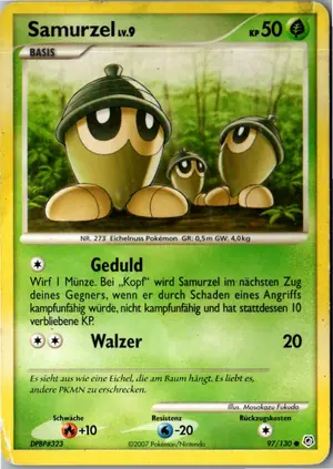 Pokémon-Karte Samurzel 97/130 Diamant & Perl