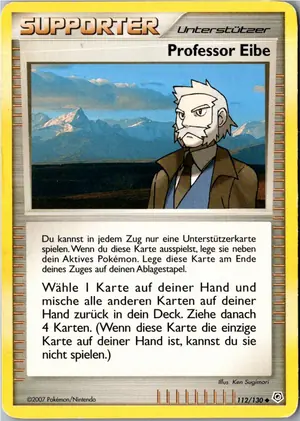 Pokémon-Karte Professor Eibe 112/130 Diamant & Perl