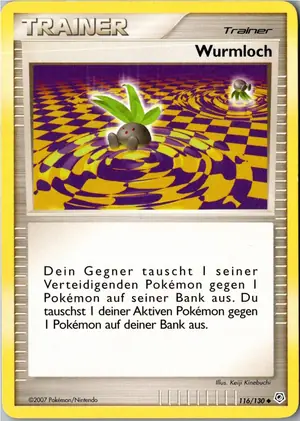 Pokémon-Karte Wurmloch 116/130 Diamant & Perl