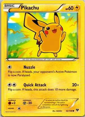 Pokémon-Karte Pikachu 42/146 XY