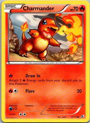 Pokémon-Karte Charmander Glumanda 17/113 Legendary Treasures