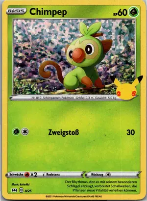 Pokémon-Karte Chimpep 8/25 McDonald's Collection 2021