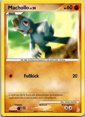 Pokémon-Karte Machollo 5/11 DP trainer Kit (Lucario)