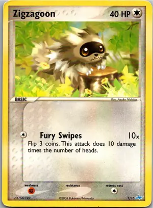 Pokémon-Karte Zigzagoon Zigzachs 7/10 EX trainer Kit (Latios)
