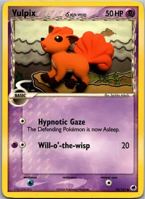 Pokémon-Karte Vulpix δ 70/101 EX Dragon Frontiers