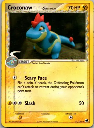 Pokémon-Karte Croconaw δ Tyracroc δ 27/101 EX Dragon Frontiers
