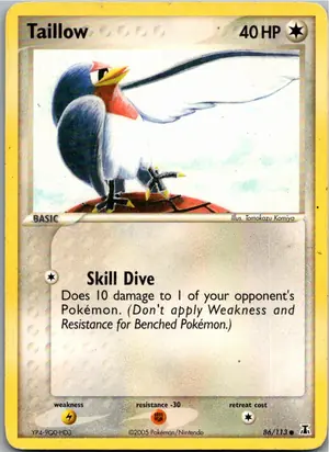 Pokémon-Karte Taillow Schwalbini 86/113 EX Delta Species
