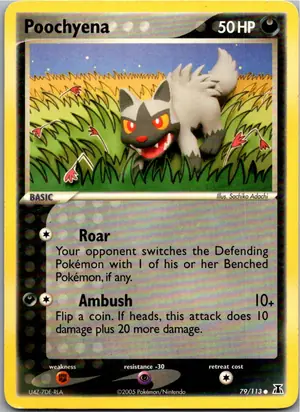 Pokémon-Karte Poochyena Fiffyen 79/113 EX Delta Species