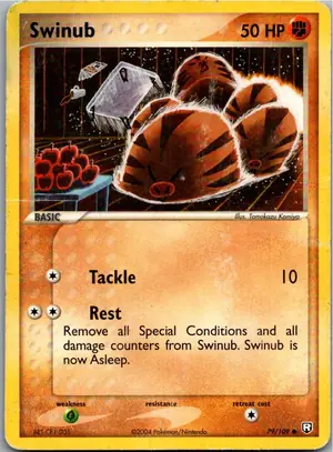 Pokémon-Karte Swinub Quiekel 79/109 Team Rocket Returns