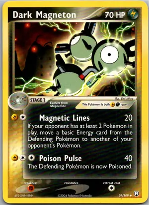 Pokémon-Karte Dark Magneton 39/109 Team Rocket Returns