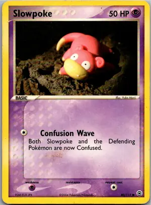 Pokémon-Karte Slowpoke Flegmon 80/112 EX Feuerrot & Blattgrün