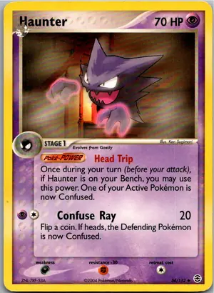 Pokémon-Karte Haunter Alpollo 34/112 EX Feuerrot & Blattgrün