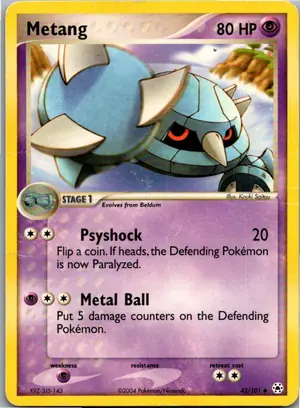 Pokémon-Karte Metang 43/101 Hidden Legends