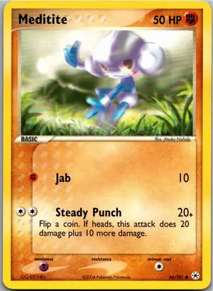 Pokémon-Karte Meditite Meditie 66/101 Hidden Legends