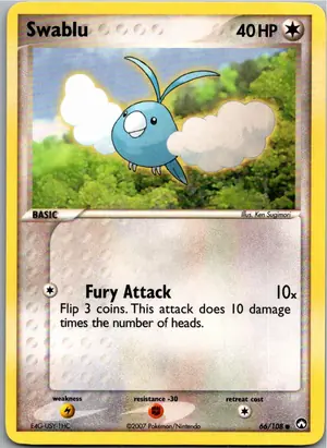 Pokémon-Karte Swablu Wablu 66/108 EX Power Keepers