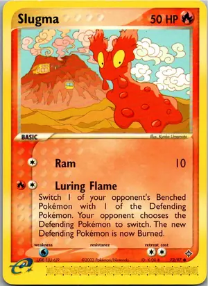 Pokémon-Karte Slugma Schneckmag 72/97 EX Drache