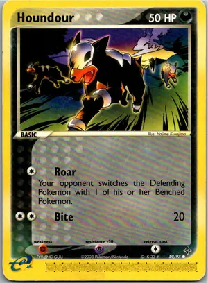 Pokémon-Karte Houndour Hunduster 59/97 EX Drache