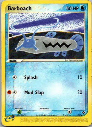 Pokémon-Karte Barboach Schmerbe 51/97 EX Drache