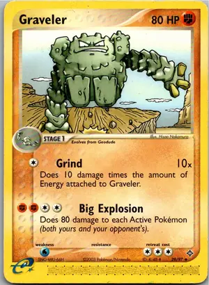 Pokémon-Karte Graveler Georok 29/97 EX Drache
