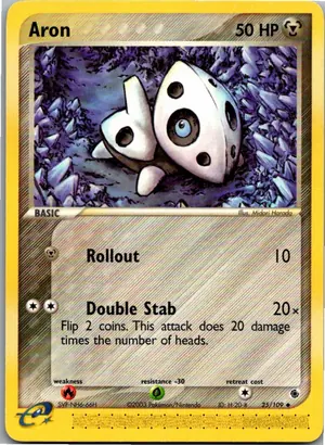 Pokémon-Karte Aron Stollunior 25/109 EX Rubin & Saphir