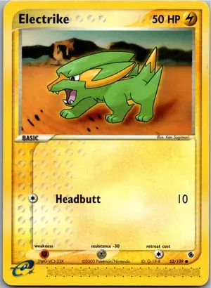Pokémon-Karte Electrike Frizelbliz 52/109 EX Rubin & Saphir