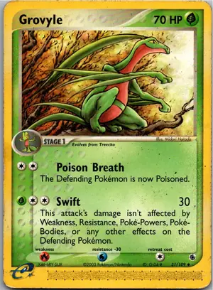 Pokémon-Karte Grovyle Reptain 31/109 EX Rubin & Saphir