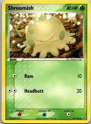 Pokémon-Karte Shroomish Knilz 63/106 EX Smaragd