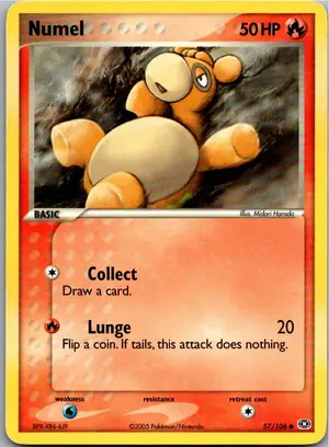 Pokémon-Karte Numel Camaub 57/106 EX Smaragd