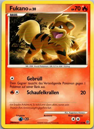 Pokémon-Karte Fukano 89/132 Rätselhafte Wunder