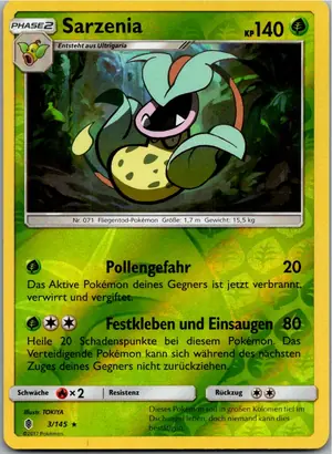 Pokémon-Karte Sarzenia 3/145 Stunde der Wächter