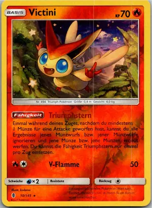 Pokémon-Karte Victini 10/145 Stunde der Wächter
