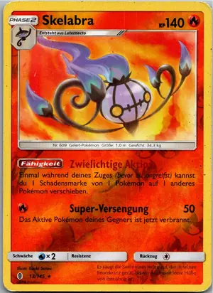 Pokémon-Karte Skelabra 13/145 Stunde der Wächter