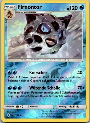 Pokémon-Karte Firnontor 32/145 Stunde der Wächter