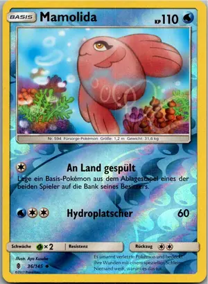 Pokémon-Karte Mamolida 36/145 Stunde der Wächter