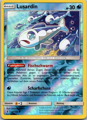 Pokémon-Karte Lusardin 37/145 Stunde der Wächter